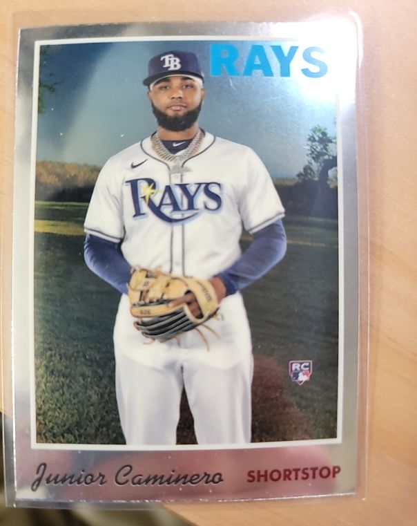 2024 Topps Chrome Lids Mitchell & Ness #17 Junior Caminero — front