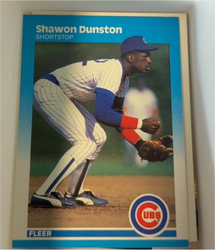 1987 Fleer #561 Shawon Dunston — front
