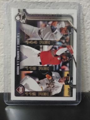 2025 Topps Series 1 #144 Luis Arraez / Jose Ramirez / Marcell Ozuna — front