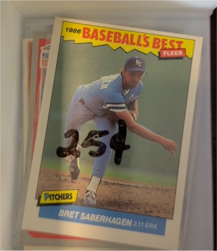 1986 Fleer Baseball's Best #31 Bret Saberhagen — front