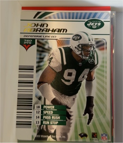 2002-03 NFL Showdown #216 John Abraham — front