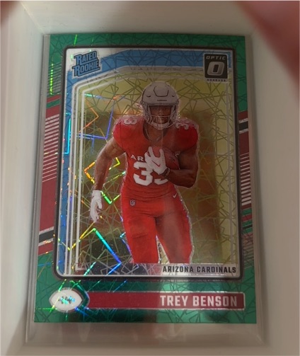 2024 Panini Donruss Optic #293 Trey Benson Green Velocity — front