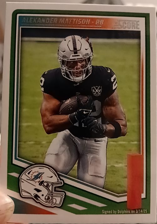 2025 Panini Score #112 Alexander Mattison — front