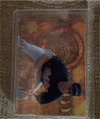 1996 Fleer Ultra Prime Leather #4 Cal Ripken Jr. — front
