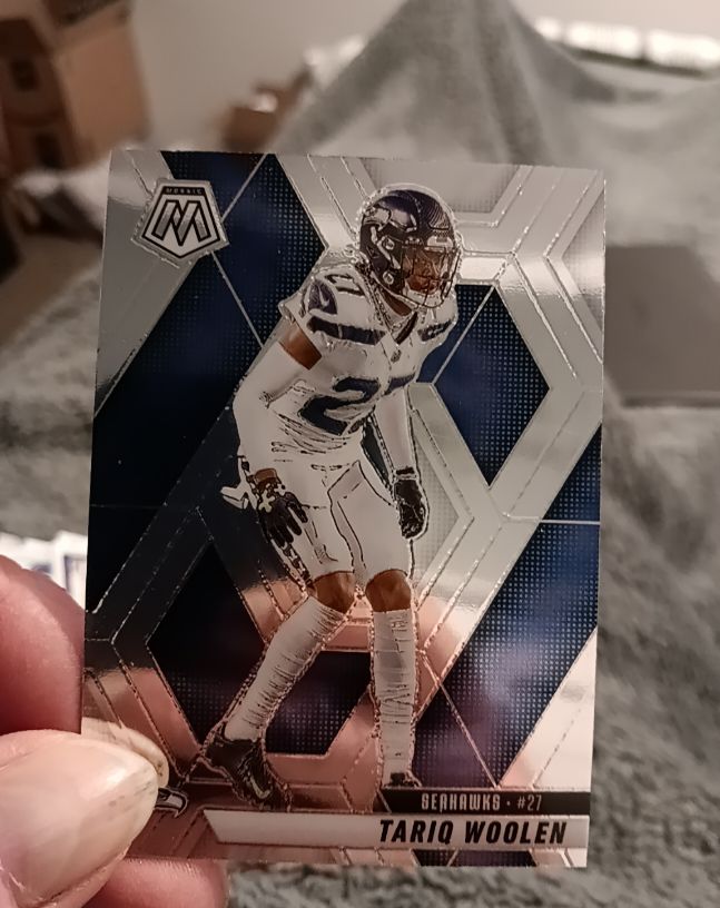 2020 Panini Mosaic #27 Tariq Woolen — front