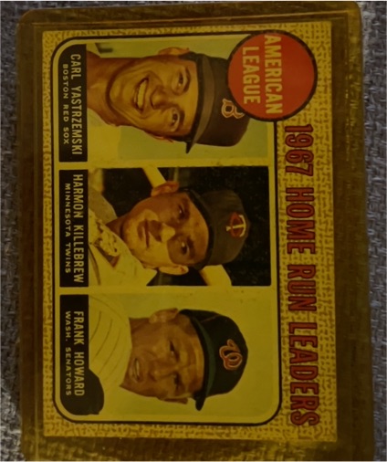 1968 Topps #6 League Leaders Carl Yastrzemski, Harmon Killebrew, Frank Howard — front