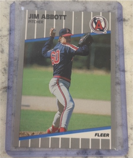 1989 Fleer #483 Jim Abbott — front