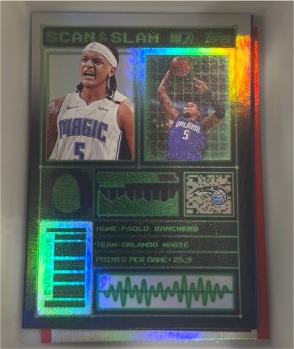2025-26 Topps Basketball Blackout Scan and Slam #SS-6 Paolo Banchero — front
