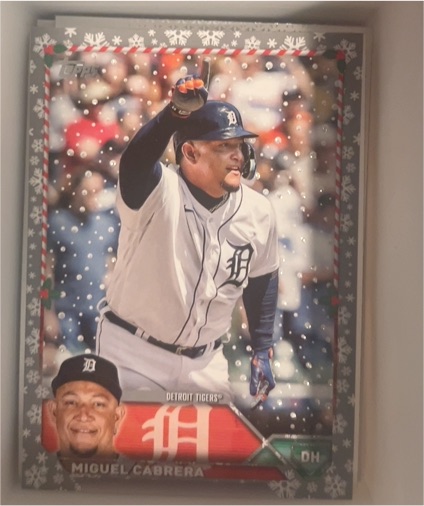 2023 Topps Holiday #H78 Miguel Cabrera — front