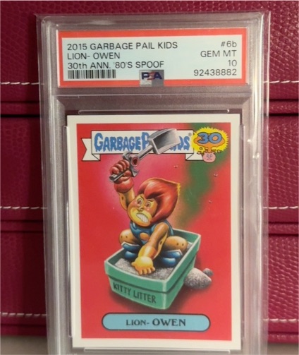 2015 Topps Garbage Pail Kids 30th Anniversary #6b Lion-Owen 30th ANN. '80s Spoof — front