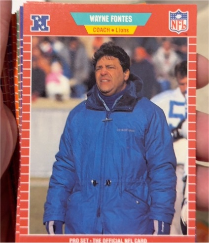 1989 Pro Set #127 Wayne Fontes — front
