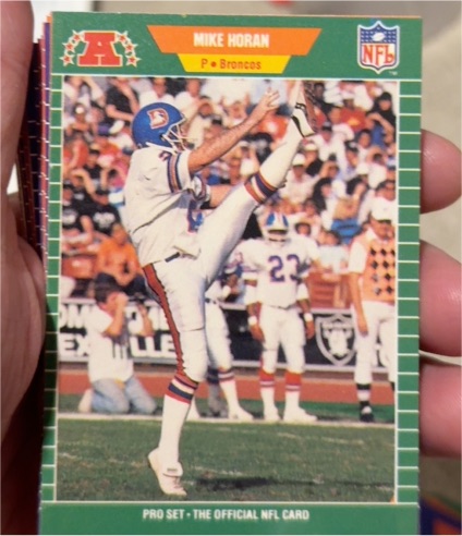 1989 Pro Set #103 Mike Horan Denver Broncos — front