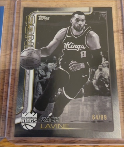 2025-26 Topps Basketball #163 Zach Lavine Blackout — front