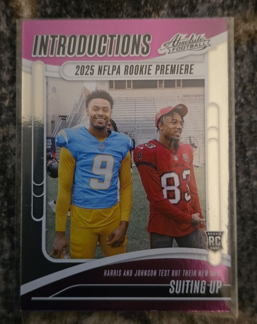 2025 Panini Absolute Introductions #I-TJN Tre Harris, Tez Johnson — front