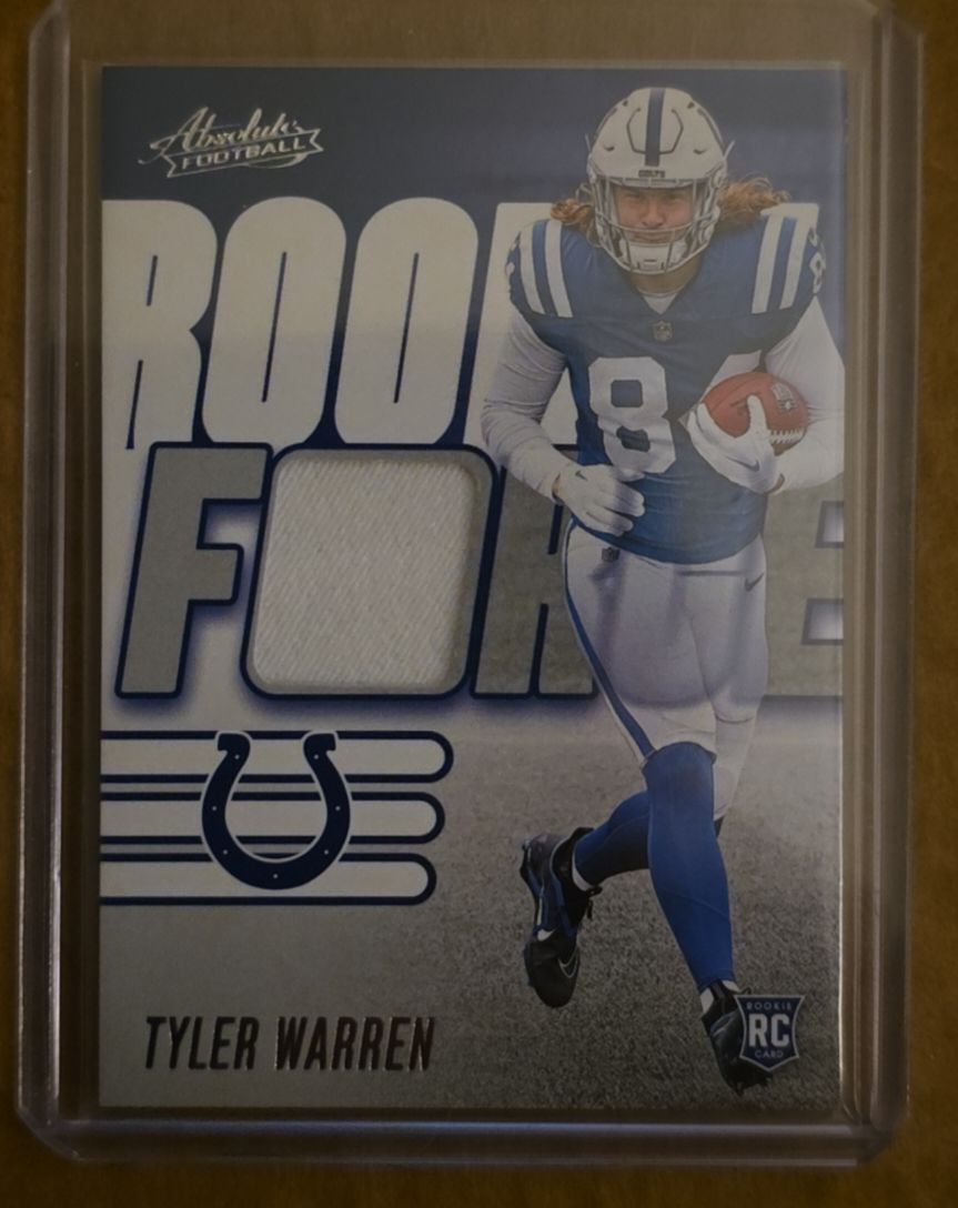 2025 Panini Absolute Football #RF-TWN Tyler Warren Rookie Force Patch — front