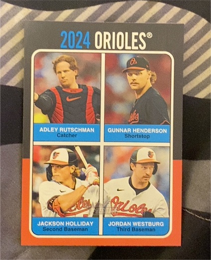 2024 Topps Heritage High Number #75TQ-7 Baltimore Orioles Team Quad — front