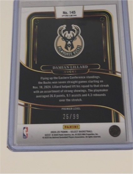 2024-25 Panini Select Premier Level #145 Damian Lillard — front