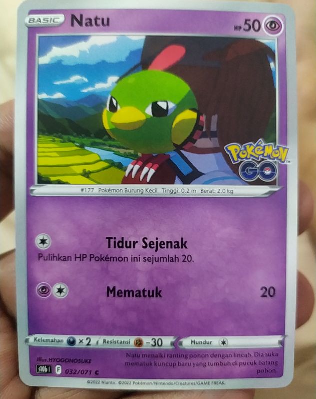 2022 Pokemon GO #032 Natu — front