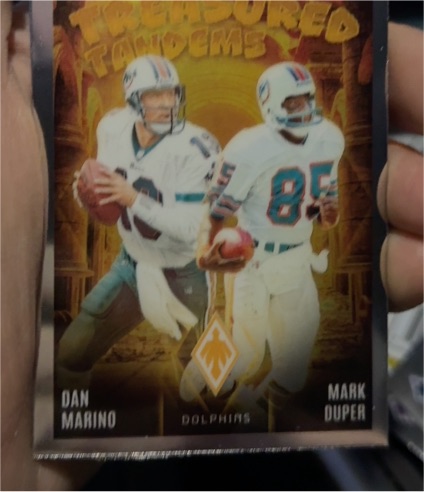 2024 Panini Phoenix #TT-MIA Dan Marino / Mark Duper Treasured Tandems — front