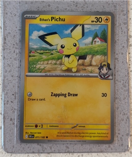 2025 Pokémon SV10: Destined Rivals #071 Ethan's Pichu — front