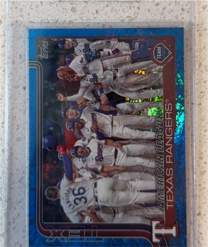 2025 Topps #593 Texas Rangers Team Card — front