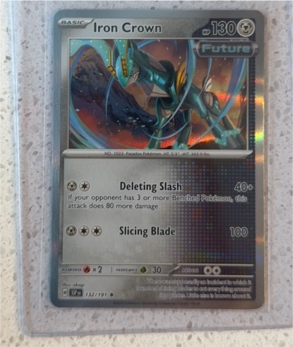 2023 Pokémon SV08: Surging Sparks #132 Iron Crown — front