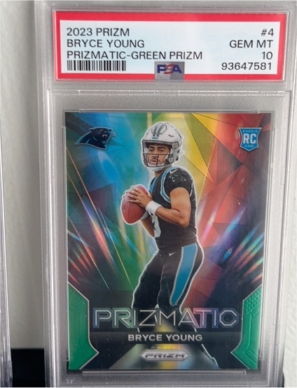 2023 Panini Prizm #4 Bryce Young Prizmatic-Green Prizm — front