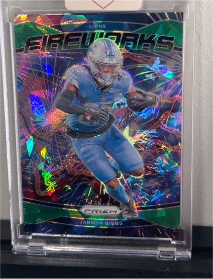 2024 Panini Prizm Fireworks #7 Jahmyr Gibbs — front