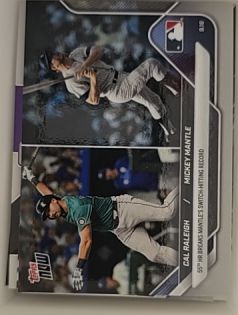 2025 Topps Now #247 Mickey Mantle / Cal Raleigh — front