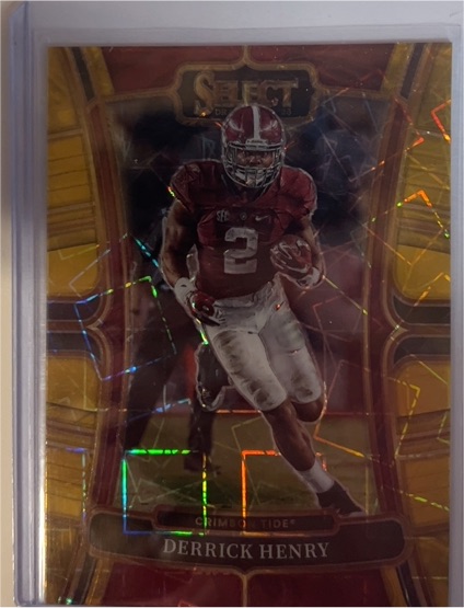 2023 Panini Select Draft #43 Derrick Henry Gold Lazer Prizm — front