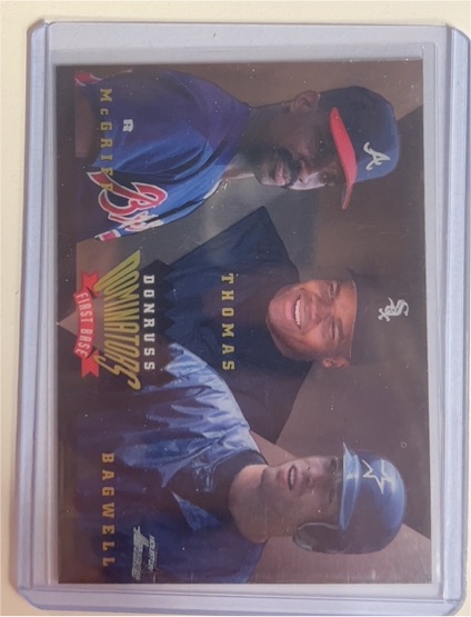 1994 Donruss Dominators First Base #3 Frank Thomas Jeff Bagwell Fred McGriff — front