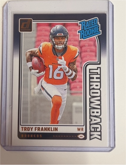 2024 Panini Donruss #20 Troy Franklin Rated Rookie Throwback — front