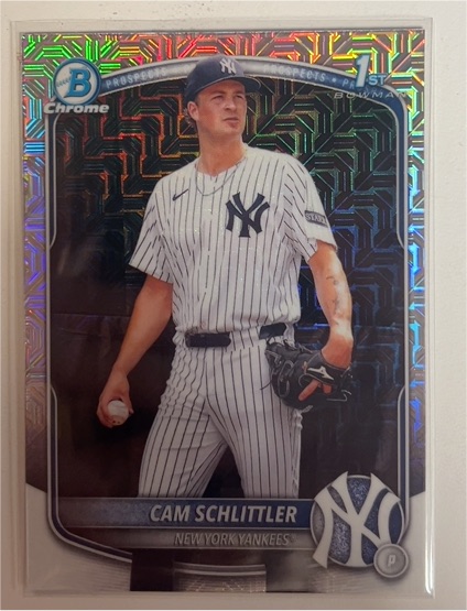2025 Bowman Chrome #BCP-166 Cam Schlittler — front