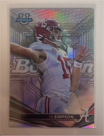 2022 Bowman's Best University #59 Ty Simpson — front