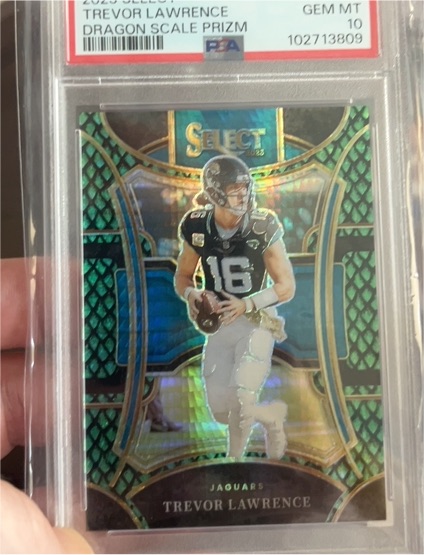 2024 Panini Select #16 Trevor Lawrence Dragon Scale Prizm — front