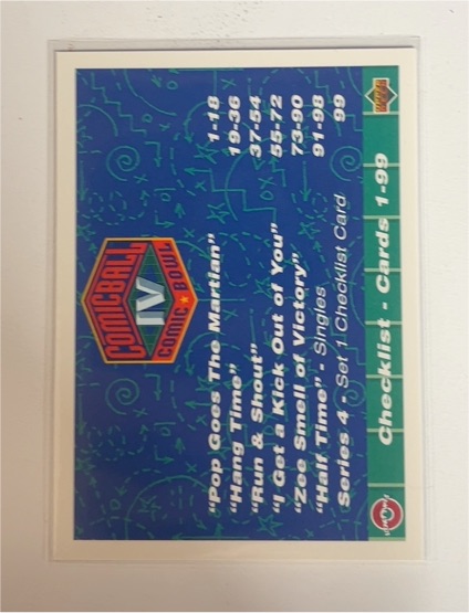 1992 Upper Deck Comic Ball IV #99 Half Time Checklist — front