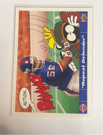 1992 Upper Deck Comic Ball 4 #127 Thurman Thomas "Repeat Defender" — front