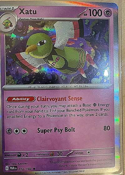 2023 Pokémon Scarlet & Violet Paradox Rift #072 Xatu — front