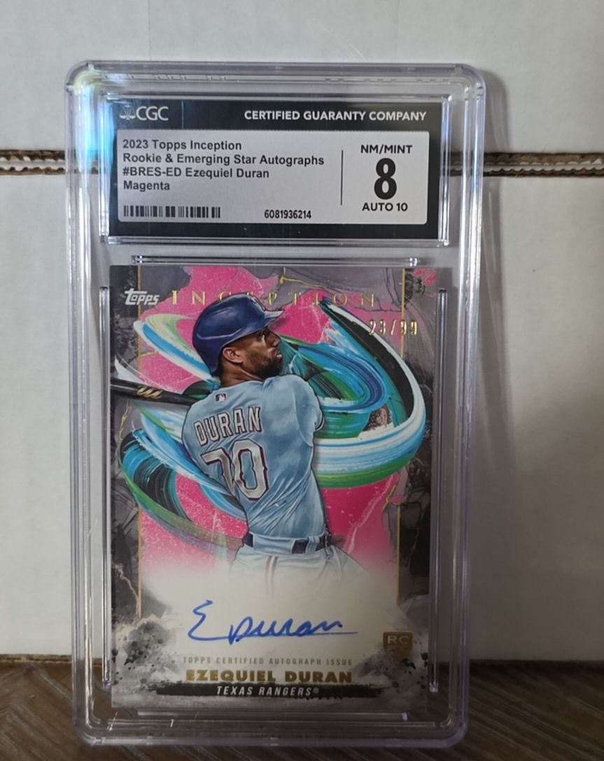 2023 Topps Inception Rookie & Emerging Star Autographs #BRES-ED Ezequiel Duran Magenta — front