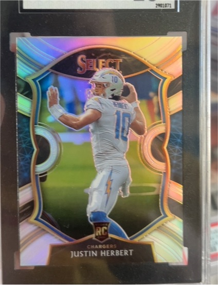 2020 Panini Select #44 Justin Herbert — front