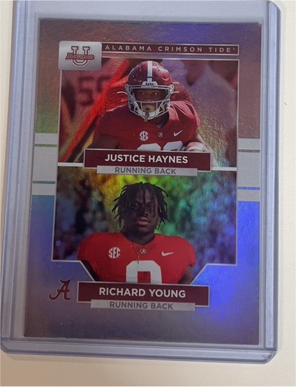 2023 Bowman University Alabama #85 Justice Haynes / Richard Young — front