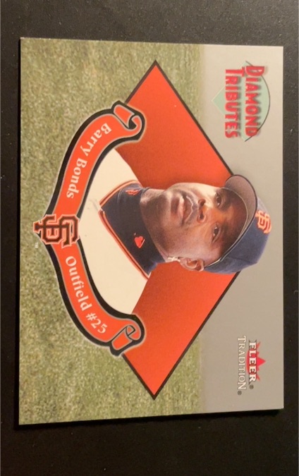 2002 Fleer Tradition #7DT Barry Bonds Diamond Tributes — front