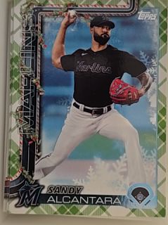 2025 Topps Holiday #H144 Sandy Alcantara — front