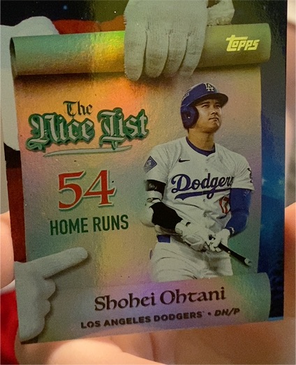 2025 Topps Holiday #MNL-1 Shohei Ohtani The Nice List — front