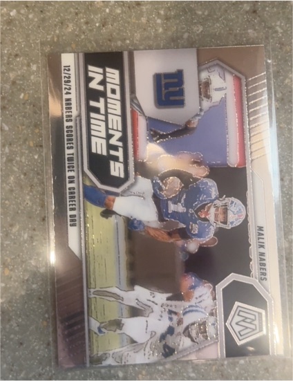 2025 Panini Mosaic #12 Malik Nabers Moments In Time — front