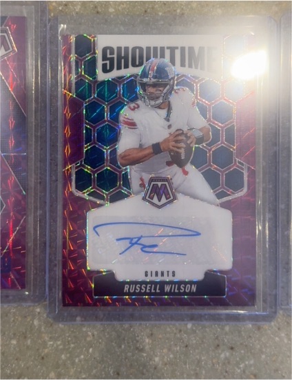 2025 Panini Mosaic Showtime Signatures #SOS-RW Russell Wilson — front