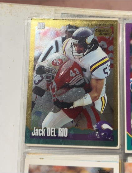 1994 Score Gold Zone #53 Jack Del Rio — front