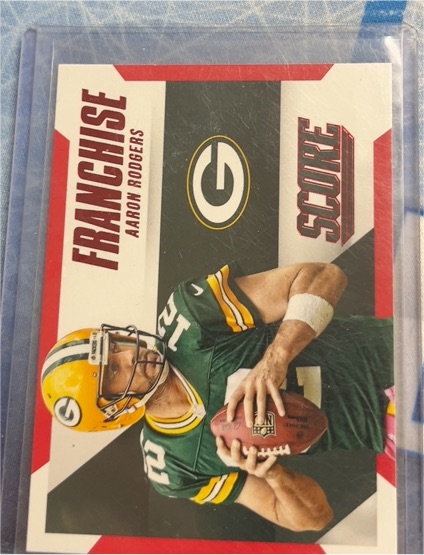 2015 Score Franchise #14 Aaron Rodgers — front