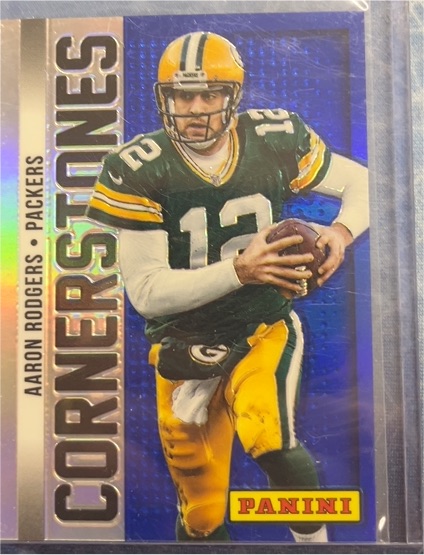 2013 Panini Prizm #20 Aaron Rodgers Cornerstones Blue — front