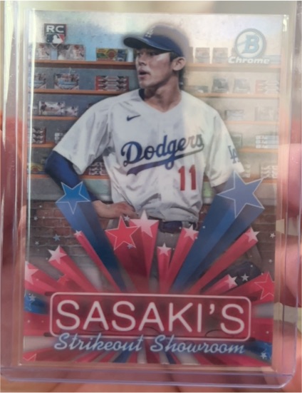 2025 Bowman Chrome #HS-9 Roki Sasaki Strikeout Showroom Rookie — front